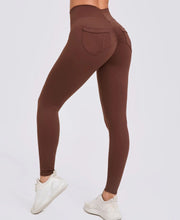 Cargar imagen en el visor de la galería, Leggings de bolsillo con cintura V