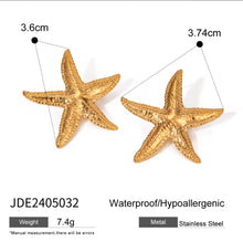 Cargar imagen en el visor de la galería, Pendientes Ola dorada