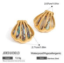 Cargar imagen en el visor de la galería, Pendientes Ola dorada