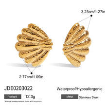 Cargar imagen en el visor de la galería, Pendientes Ola dorada