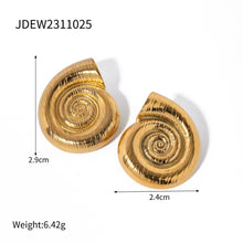 Cargar imagen en el visor de la galería, Pendientes Ola dorada