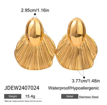 Cargar imagen en el visor de la galería, Pendientes Ola dorada