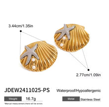 Cargar imagen en el visor de la galería, Pendientes Ola dorada