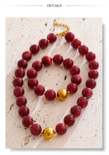 Cargar imagen en el visor de la galería, Conjunto Collar + Pulsera de cuentas