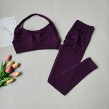 Cargar imagen en el visor de la galería, Set deportivo legging +bra corto