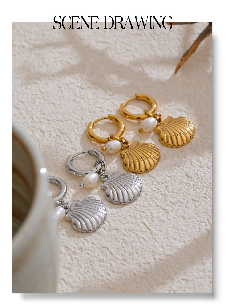 Pendientes de aro de verano