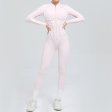 Cargar imagen en el visor de la galería, Mono manga larga realce con cremallera
