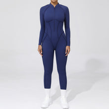 Cargar imagen en el visor de la galería, Mono manga larga realce con cremallera
