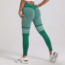 Cargar imagen en el visor de la galería, Legging push up cintura V con rayas
