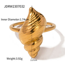 Cargar imagen en el visor de la galería, Anillo Ola dorada
