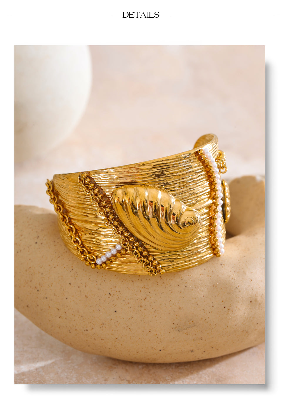 Pulsera de concha de océano elegante