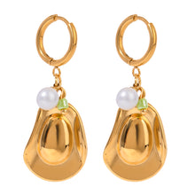Cargar imagen en el visor de la galería, Pendientes con dije de concha, joyería de verano
