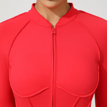 Cargar imagen en el visor de la galería, Mono manga larga realce con cremallera
