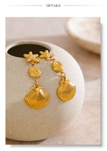 Cargar imagen en el visor de la galería, Pendientes largos concha
