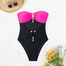 Cargar imagen en el visor de la galería, Monokini black pink
