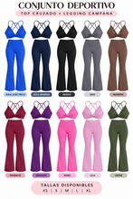 Lade das Bild in den Galerie-Viewer, Bloom fit ( top corto + leggings campana)
