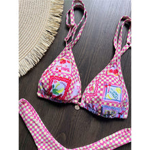 Cargar imagen en el visor de la galería, Bikini de cuadros colorido
