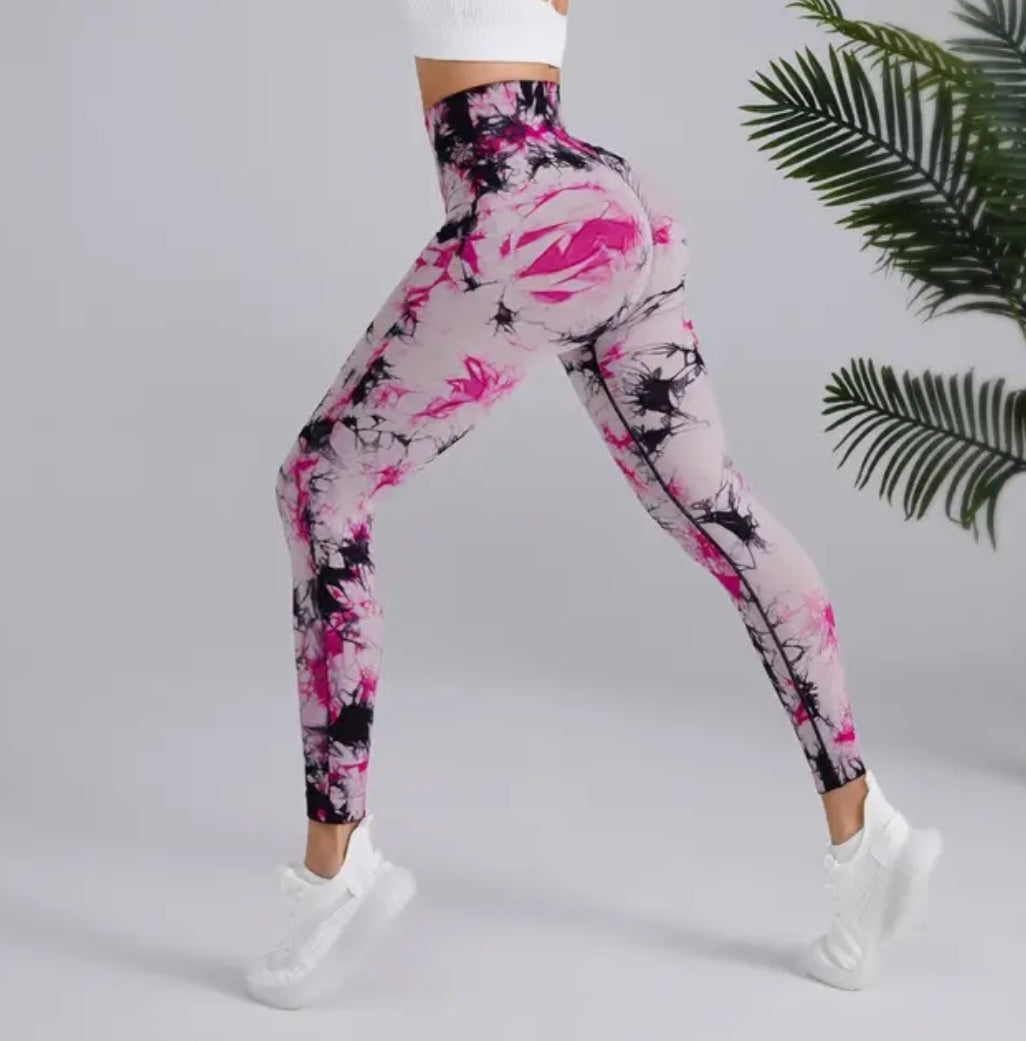 Nuevo tie dye mármol leggins