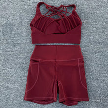 Cargar imagen en el visor de la galería, Set corto con bolsillos y tiras cruzadas
