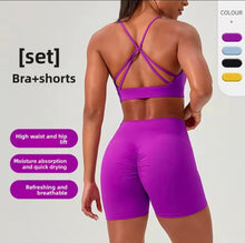 Cargar imagen en el visor de la galería, Power Fit Purple (bra + shorts)

