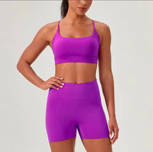Cargar imagen en el visor de la galería, Power Fit Purple (bra + shorts)

