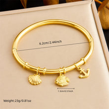Cargar imagen en el visor de la galería, Pulsera rígida con charms
