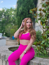 Lade das Bild in den Galerie-Viewer, Leggings- und gerüschtes Oberteil-Set
