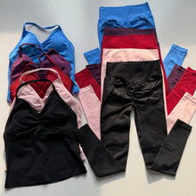 Cargar imagen en el visor de la galería, Set Lisami legging + bra largo con fruncido
