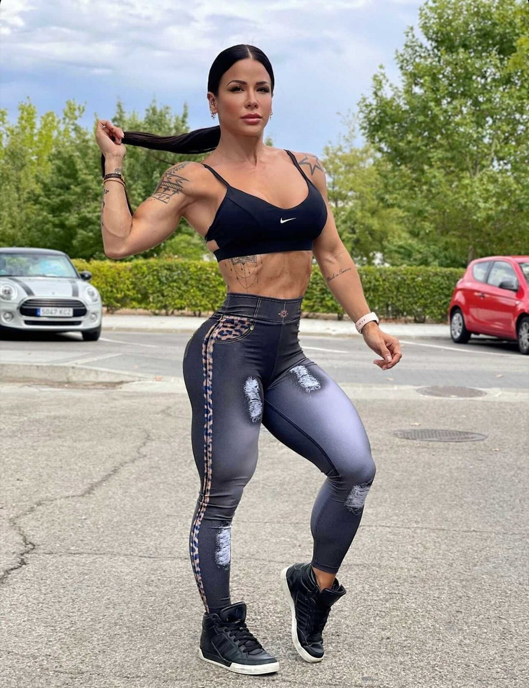 Jeans leggins #6 animal print