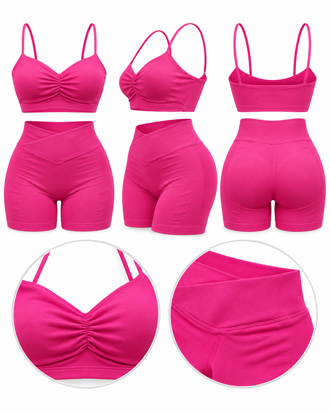 Kurzes Set mit gesmoktem Top: Detalle / catálogo